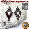 Oriental Art S.a.s. Orecchini Argento 925‰ romboidali tempestati di marcassite con triangolo e inser