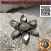 Oriental Art S.a.s. Ciondolo spilla in argento 925‰, stella a sei punte con pietra di luna