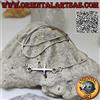 Oriental Art S.a.s. Collana in argento 925 ‰,snake piatto con croce orizzontale liscia (croce nordic