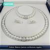 Set Parure di perle con strass bigiotteria elegante moda donna Collana Bracciale