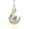 Pandora Two-Tone Spinning Disc Horseshoe Pendant and Dangle Charm 144702176
