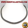 Collana in argento girocollo 925 ‰ snake intrecciato piatta da cm 50