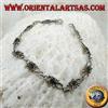 Oriental Art S.a.s. Bracciale in Argento 925‰ morbido con 10 scorpioni con onice