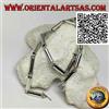 Oriental Art S.a.s. Collana in argento 925 ‰ a girocollo, tubetti lisci uniti da anelli