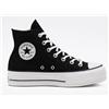 CONVERSE SNEAKER DONNA PLATFORM ALTA CHUCK TAYLOR ALL STAR 560845c NERO