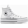 Converse Chuck Taylor All Star Lift Platform In Pelle Bianca Tutte Le Taglie