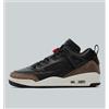Jordan Spizike Low Nero Marrone Sneaker Uomo All Sizes Suola In Pelle