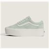 VANS Old Skool Platform Scarpe Verde Chiaro e Bianco In Lacci Tutte Le Taglie