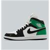 Jordan Air 1 Rétro Medio Se IN Summit Bianco/Nero/Portafortuna Verde/Oro