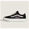 VANS Classici Old Skool Unisex Scarpe Sportive IN Nere E a Fiori Tutte le Taglie