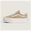 Vans Old Skool Platform Scarpe Beige Bianche Suede - Tutte Le Taglie