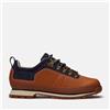 Timberland Euro Hiker Low Scarpe Sneakers Marrone E Blu In Pelle Con Lacci