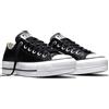 CONVERSE SNEAKERS ALL STAR CTAS LIFT OX BASSA NERA PLATFORM in PELLE 561681C
