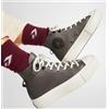 CONVERSE SNEAKERS ALLSTAR CHUCK TAYLOR PLATFORM DONNA GRIGIO SCURO PELLE A07941C