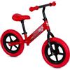 BricoShop24 Bicicletta per Bambini Evolutiva Senza Pedali Rosso Balance Bike