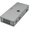 Hama KVM Switch per 2 PC, notebook, MacBook, tablet, 4 porte (KVM Commutatore per mouse, tastiera, stampante, chiavetta USB, cuffie, hard disk, PC, commutatore per mouse e tastiera 3 USB, 1 HDMI)