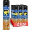 Raid Mosche e Zanzare Plus Spray, Insetticida per Mosche e Zanzare, 1 12 Bombole