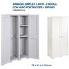 TONTARELLI spa Mobile Armadio portascope in resina arianna panna 79 x 43 x 164 cm