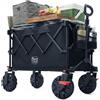 TIMBER RIDGE Carrello pieghevole XXL, 250 L, larghezza con freni, carico 15 Nero