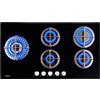 PremierTech Piano Cottura a Gas, 5 fuochi, 90 cm (87.8cm), V 90 cm 5 Fuochi Nero