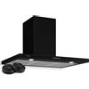 Klarstein Limelight Cappa da Cucina - Cappa Aspirante a Parete con 3 Veloc 90 cm