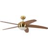 Pepeo Melton Ventilatore da Soffitto _v1 con Telecomando Acero Miele