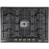 De Longhi De'Longhi ANF 57 PRO Piano Cottura da Incasso 70 cm, Comandi Frontali, Nero