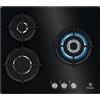 Electrolux KGE6633NOK Piano cottura a gas da 60 cm e 3 zone, Zo 3 fuochi / 60 cm