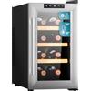 Cecotec Enoteca 8 bottiglie Bolero GrandSommelier 830 CoolWood, Ter Inox + Legno