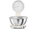 Smeg, Bilancia da Cucina Digitale e Analogica KSF01CRWW, Ciotola in Acciao Inox