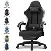 GTPLAYER Sedia da gaming, ergonomica, da scrivania, con superficie in Nero Tela