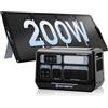 ECO-WORTHY 2400W Power Station con Pannello Solare Portatile 200W, 2400wps+200w