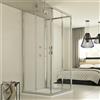 Idralite BOX CABINA DOCCIA 3 LATI VETRO 6MM TRASPARENTE SCORREVOLE 90x100X90 CM P
