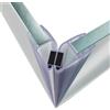 Inbagno Kit guarnizioni magnetiche trasparenti universali per box doccia 5-6 Trasparente