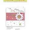 Subitodisponibile BOUTIQUE Biglietto auguri BUON COMPLEANNO con fiore quadrato a rilievo c 03PO