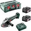Metabo W 18 L 9-125 smerigliatrice angolare a batteria 18V 2x 4Ah 602247510