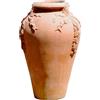CBAM Orcio Decorativo Anfora con Festoni in Terracotta Italiana Casa Giardino H 70cm