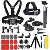 YEHOLDING 25-in-1 Accessori per Gopro,Kit di Accessori per Action C Nero 25 in 1