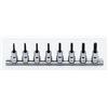 Kohken Koken 3/8" 9,5 mm Square Torx Bit Socket Rail Set (8 pezzi) RS3025/8-L38 NUOVO