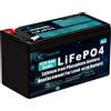 YCTechLife Batteria Lifepo4 12V 8Ah, Batteria Litio Ricaricabile Ciclo Profondo fin 12V 8Ah