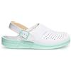 Abeba 5080 Occupational-Clog The Originale Scarpe, Multicolore (White/minz-Green), 42