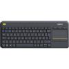 Logitech K400 Plus wireless touch TV tastiera DEU QWERTZ Nero