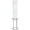 Relaxdays Torre Decorativa per Stagno, Acrilico/Metallo, 120x22x22 cm, Trasparente/Grigio