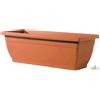 4 PZ VASO RETTANGOLARE GIARDINO PLASTICA CASSETTA VENERE 60X20X17 CM TERRACOTTA