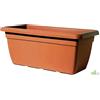 4 PZ VASO RETTANGOLARE CASSETTA GIUNONE CM.50X28X22 PLASTICA COL. TERRACOTTA