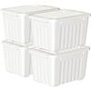 Jiangsu Jiutong Cetomo Scatola portaoggetti in plastica da 35 x 4, bianca, contenitore (s6v)
