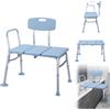 Acxin Sedile vasca antiscivolo regolabile 150kg, sedia doccia con manico