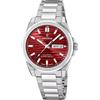 Festina Orologio Uomo Festina F20073/6 Solo Tempo Swiss Made Con Quadrante Rosso