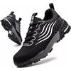 CYKYGGO Scarpe Antinfortunistiche Uomo Scarpe da Lavoro Donna Leggere con Pun 42 EU Nero