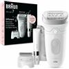 Braun Silk-épil 7 7-441 Epilatore MicroGrip Argento 40 Pinzette 0,5 mm Akku Int